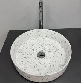 Раковина для ванної VBI Bari S ⌀40 см кераміка grey mosaic VBI-011606