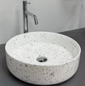 Раковина для ванної VBI Bari S ⌀40 см кераміка grey mosaic VBI-011606