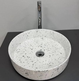 Раковина для ванної VBI Bari S ⌀40 см кераміка grey mosaic VBI-011606