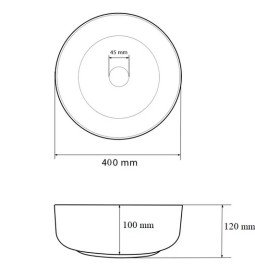Раковина для ванної VBI Bari S ⌀40 см кераміка grey mosaic VBI-011606