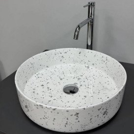 Раковина для ванної VBI Bari S ⌀40 см кераміка grey mosaic VBI-011606