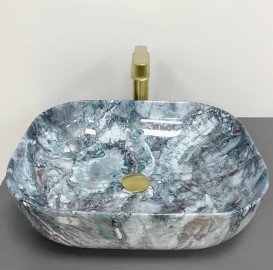 Раковина для ванной VBI Bergamo 50х40 см керамика Blue Tourmaline Glossy VBI-012504