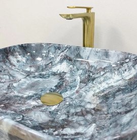 Раковина для ванной VBI Bergamo 50х40 см керамика Blue Tourmaline Glossy VBI-012504