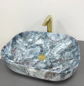 Раковина для ванной VBI Bergamo 50х40 см керамика Blue Tourmaline Glossy VBI-012504