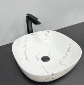 Раковина для ванной VBI BERGAMO S MARMO GLOSSY 42x41,5 см керамика мрамор VBI-012502