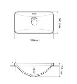 Раковина для ванной VBI Bitritto S 52×36 см керамика белый VBI-018023