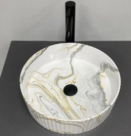 Раковина для ванної VBI Brindisi M ⌀40 см кераміка Stains Glossy VBI-014103