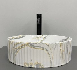 Раковина для ванної VBI Brindisi M ⌀40 см кераміка Stains Glossy VBI-014103