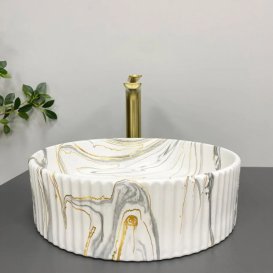 Раковина для ванной VBI BRINDISI M 40x40 см керамика пятнистый матовый VBI-014101