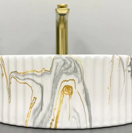 Раковина для ванной VBI BRINDISI M 40x40 см керамика пятнистый матовый VBI-014101