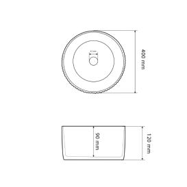 Раковина для ванной VBI BRINDISI M 40x40 см керамика пятнистый матовый VBI-014101