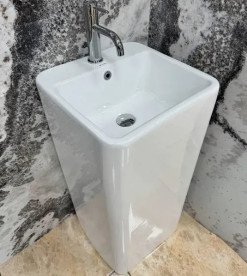 Раковина для ванной VBI Caliato напольная 40х39 см керамика белый VBI-019029