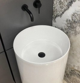 Раковина для ванной VBI Cirella напольная ⌀45 см керамика белый VBI-019024