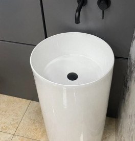 Раковина для ванной VBI Cirella напольная ⌀45 см керамика белый VBI-019024