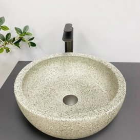 Раковина для ванної кімнати VBI CORRIDONIA 41,5x41,5 см кераміка бежевий камінь матовий VBI-016100