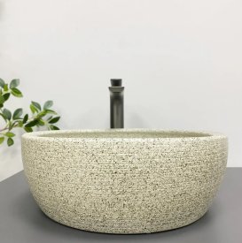 Раковина для ванної кімнати VBI CORRIDONIA 41,5x41,5 см кераміка бежевий камінь матовий VBI-016100