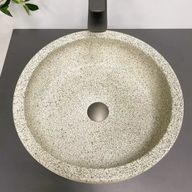 Раковина для ванної кімнати VBI CORRIDONIA 41,5x41,5 см кераміка бежевий камінь матовий VBI-016100
