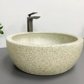 Раковина для ванної кімнати VBI CORRIDONIA 41,5x41,5 см кераміка бежевий камінь матовий VBI-016100