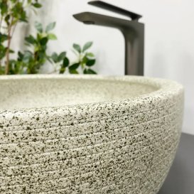 Раковина для ванної кімнати VBI CORRIDONIA 41,5x41,5 см кераміка бежевий камінь матовий VBI-016100