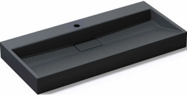 Раковина для ванной VBI Este 100х46 см искусственый камень черный VBI-019923