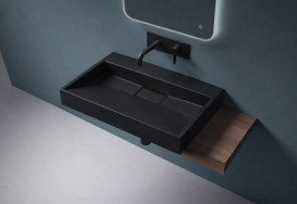 Раковина для ванной VBI Este 100х46 см искусственый камень черный VBI-019924