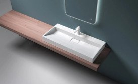 Раковина для ванной VBI Este 100х46 см искусственый камень белый VBI-019921