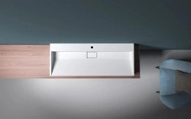 Раковина для ванной VBI Este 120х46 см искусственый камень белый VBI-019925