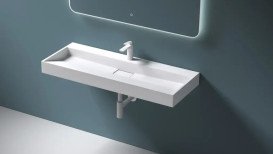 Раковина для ванной VBI Este 120х46 см искусственый камень белый VBI-019925