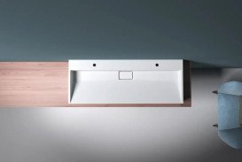 Раковина для ванной VBI Este 120х46 см искусственый камень белый VBI-019927