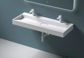 Раковина для ванной VBI Este 120х46 см искусственый камень белый VBI-019927