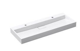 Раковина для ванной VBI Este 120х46 см искусственый камень белый VBI-019927