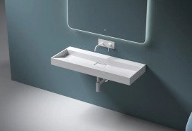 Раковина для ванной VBI Este 120х46 см искусственый камень белый VBI-019926