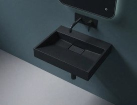 Раковина для ванной VBI Este 50х38 см искусственый камень черный VBI-019904