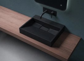 Раковина для ванной VBI Este 50х38 см искусственый камень черный VBI-019904