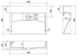 Раковина для ванной VBI Este 50х38 см искусственый камень белый VBI-019902