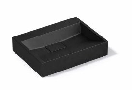 Раковина для ванної VBI Este 60х38 см штучний камінь чорний VBI-019908