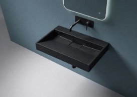 Раковина для ванної VBI Este 70х46 см штучний камінь чорний VBI-019912