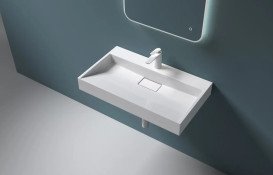 Раковина для ванної VBI Este 80х46 см штучний камінь білий VBI-019913