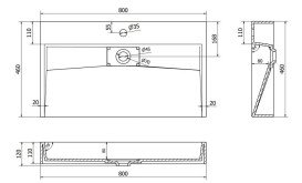Раковина для ванної VBI Este 80х46 см штучний камінь білий VBI-019913