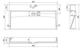 Раковина для ванної VBI Este 90х46 см штучний камінь білий VBI-019917