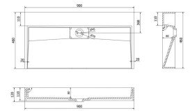 Раковина для ванной VBI Este 90х46 см искусственый камень белый VBI-019918