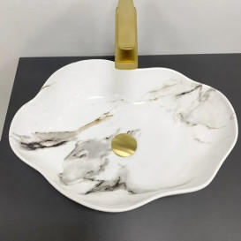 Раковина для ванной VBI Faleria 50х37 см керамика Carrara glossy VBI-016700