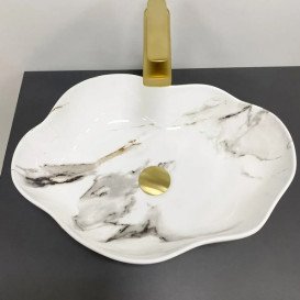 Раковина для ванной VBI Faleria 50х37 см керамика Carrara glossy VBI-016700