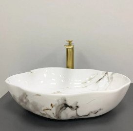 Раковина для ванной VBI Faleria 50х37 см керамика Carrara glossy VBI-016700