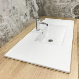 Раковина для ванной VBI FERRARA 100 100x46 см керамика белый VBI-018030