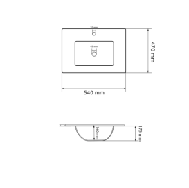 Раковина для ванної кімнати VBI Ferrara 50 54x47 см кераміка білий VBI-018012