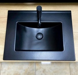 Раковина для ванной VBI Ferrara 62х46 см керамика черный матовый VBI-018042