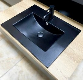 Раковина для ванной VBI Ferrara 62х46 см керамика черный матовый VBI-018042