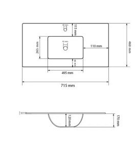 Раковина для ванной VBI Ferrara 71,5х46 см керамика черный матовый VBI-018043