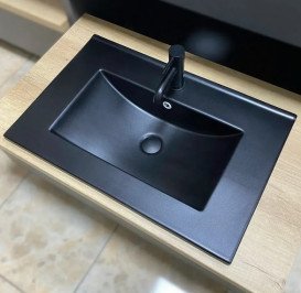 Раковина для ванної VBI Ferrara 71,5х46 см кераміка чорний матовий VBI-018043
